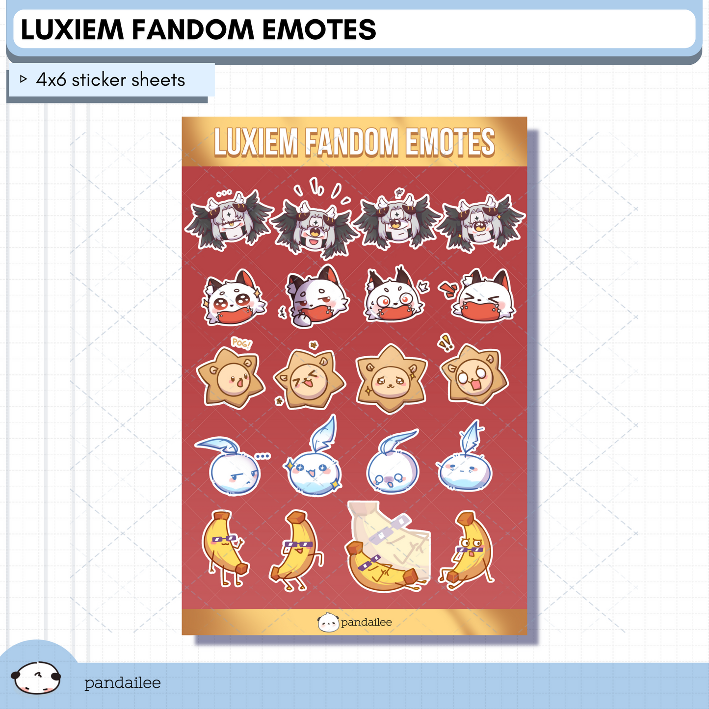 Sticker Sheet┊Luxiem Fandom Emotes