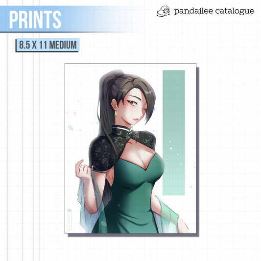 Prints ◦ Medium┊Sage - Qipao