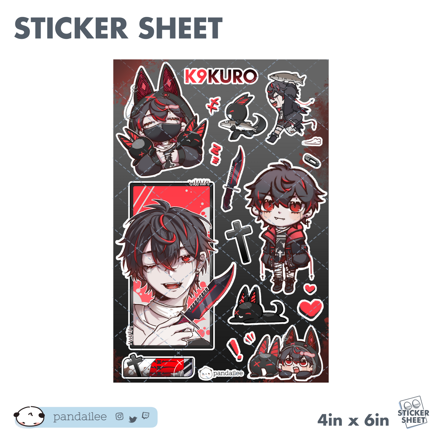 Sticker Sheet┊K9 Kuro