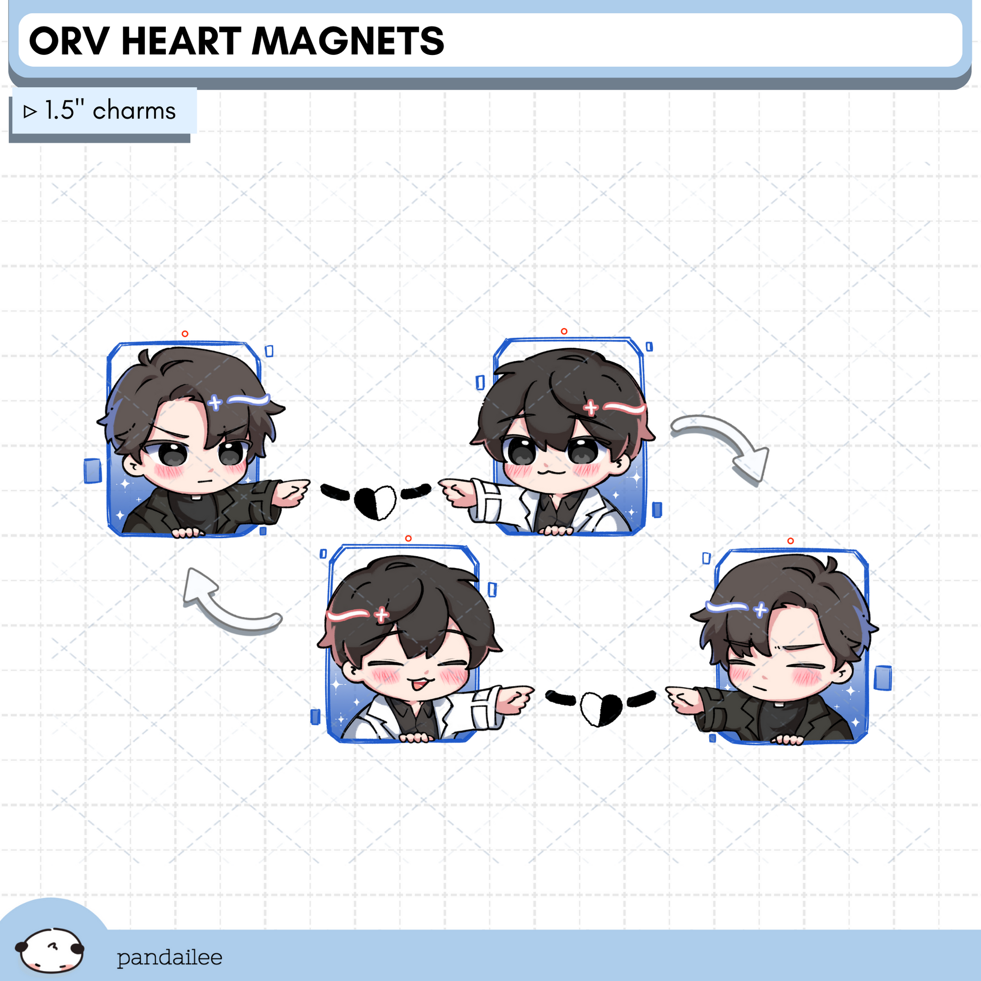 Heart Magnet Charms