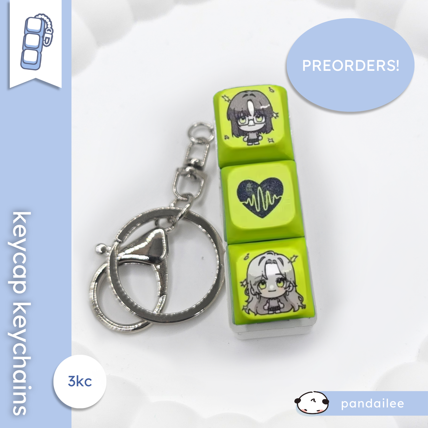Keycap Keychains┊Green Gays (The guy she was interested in wasn't a guy at all) 《PREORDERS》