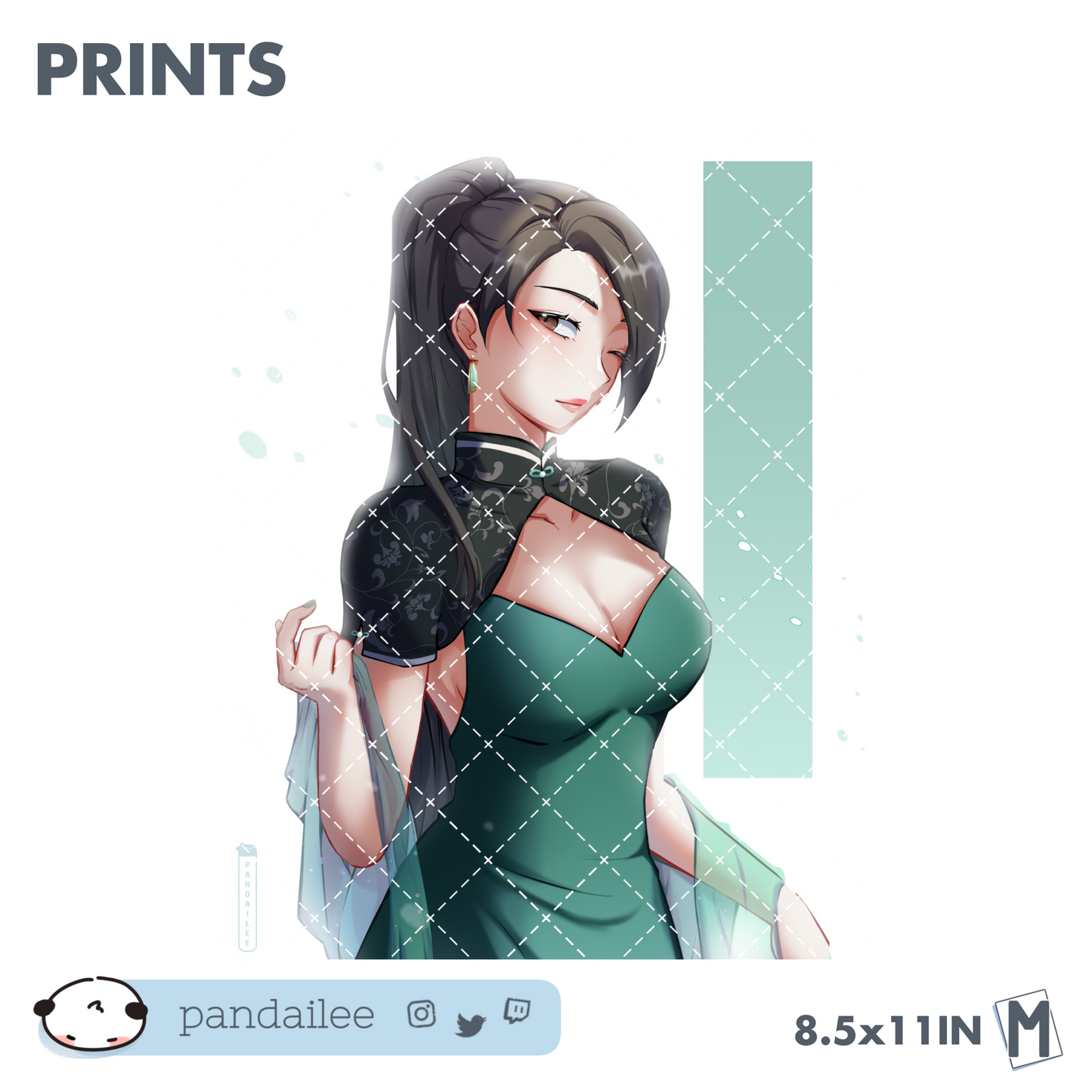 Prints ◦ Medium┊Sage - Qipao